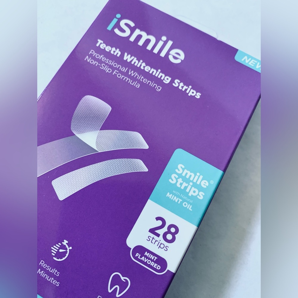 ISmile Teeth Whitening Strips 28 count 2 week supply Natural Professional Mint